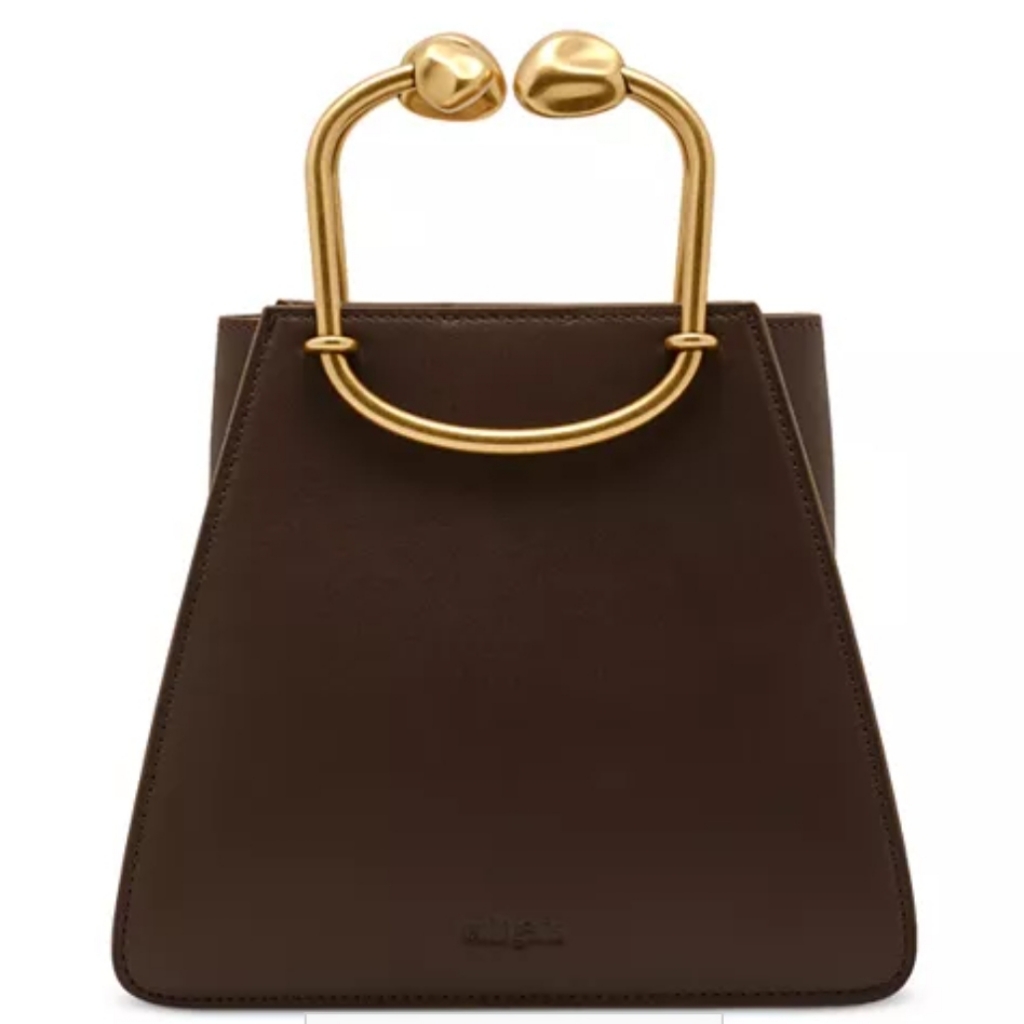 Cult Gaia Maxine Top Handle Leather Bag In Luwak